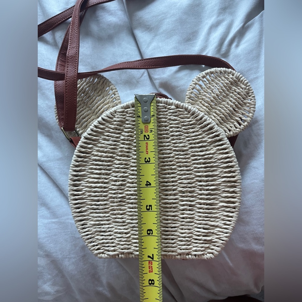 Disney Inspired Mickey Mouse Straw Crossbody Bag – Boho Resort Style - Picture 6 of 9